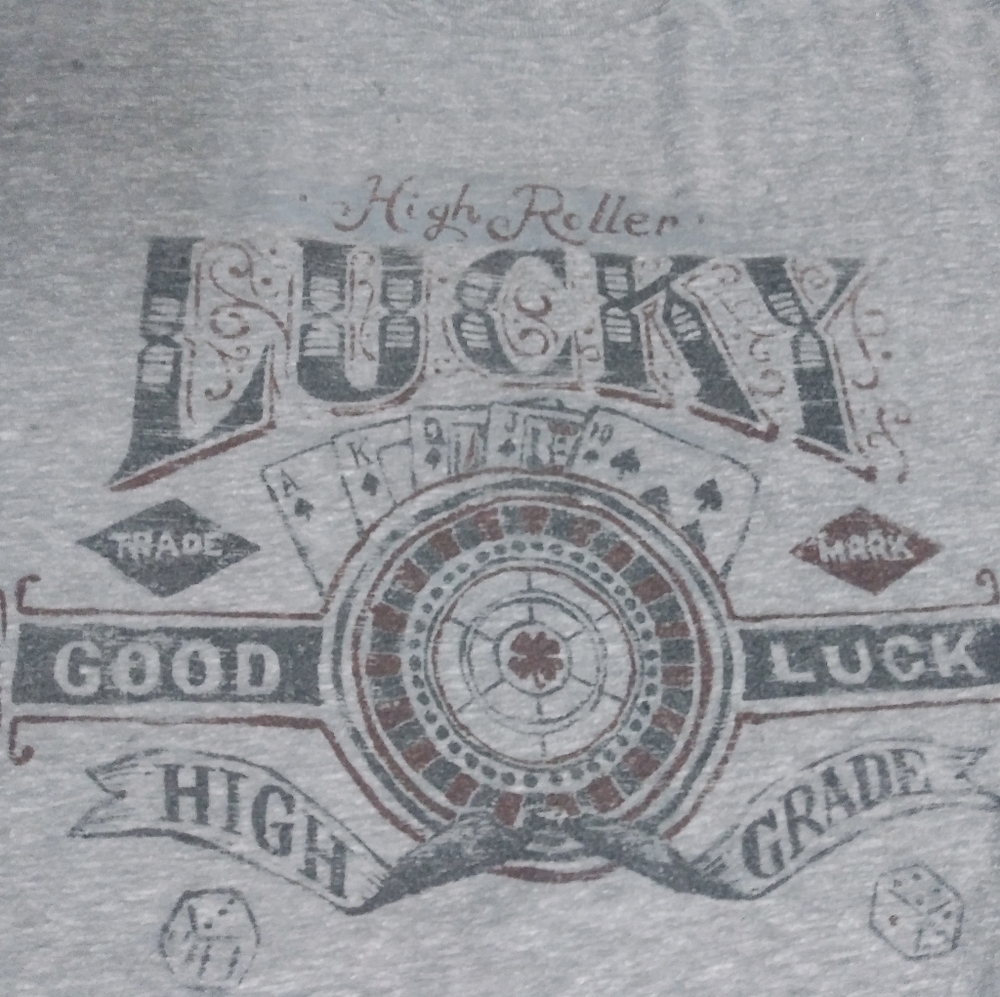 Lucky Brand Men's XXL Gray Black Graphic T-Shirt - Picture 4 of 5